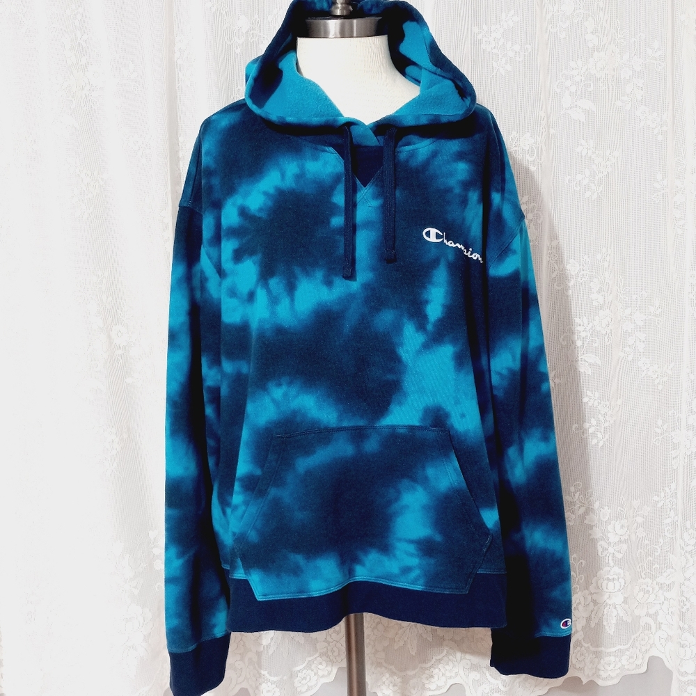 Champion - Long Sleeve Tie Dye Pullover Hoodie